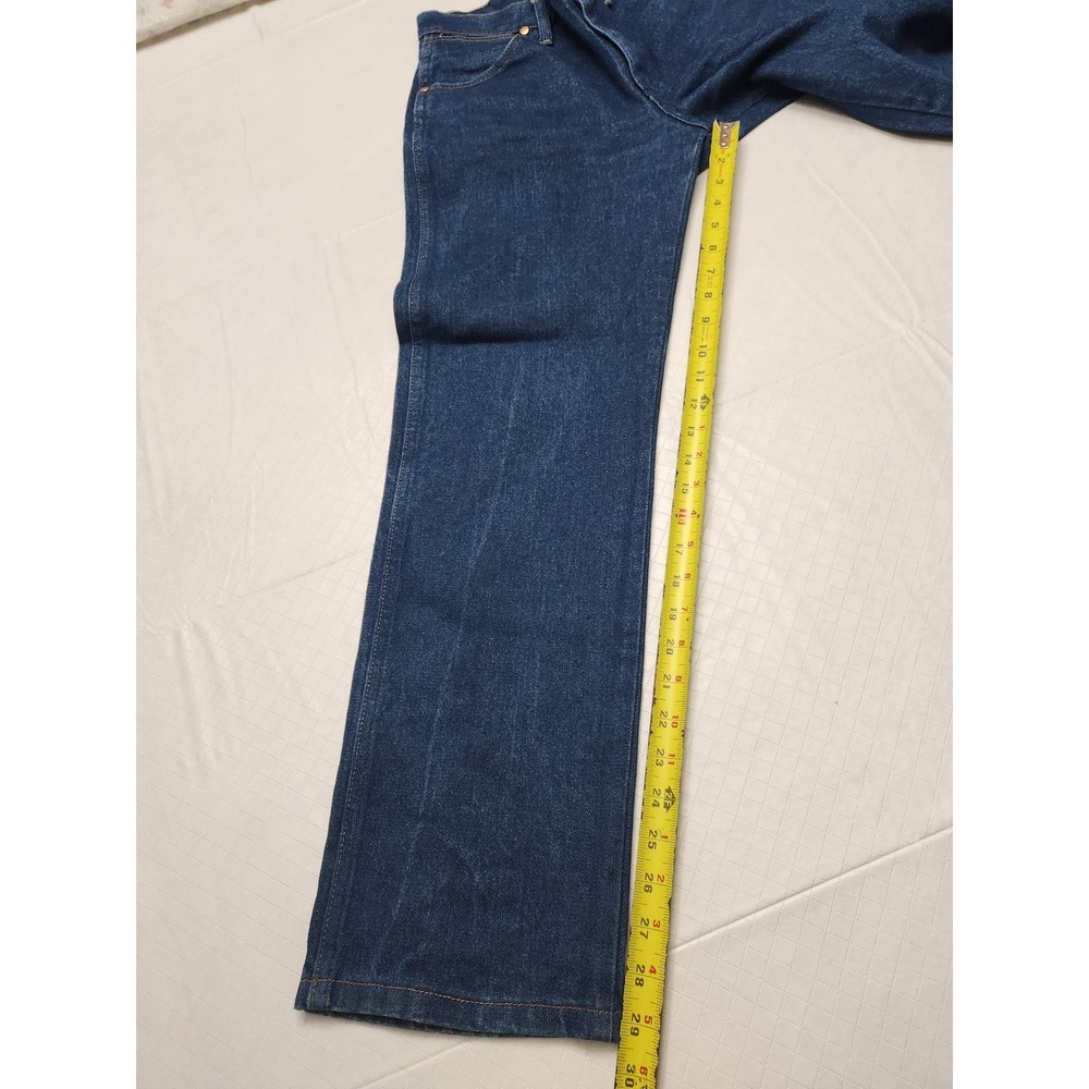 Wrangler 13MWZ Cowboy Cut Jeans Mens 30x30 Blue Straight Leg Dark Wash Denim - Picture 6 of 10